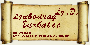 Ljubodrag Durkalić vizit kartica